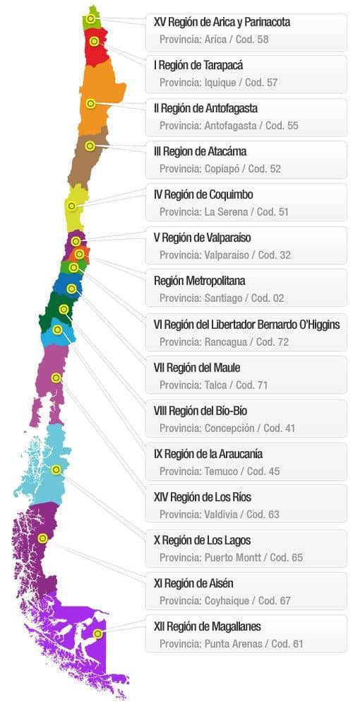 mapa de chile
